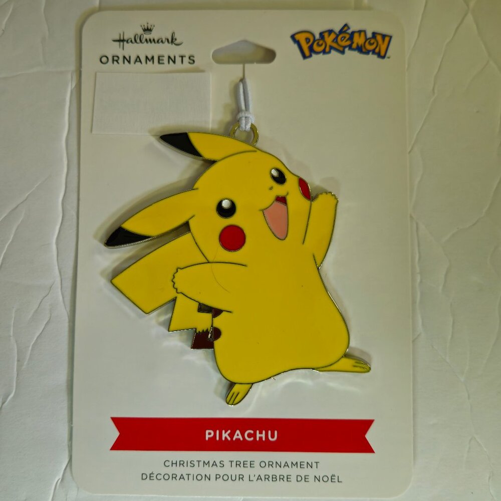Hallmark Pikachu Metal Christmas Tree Ornament NWT